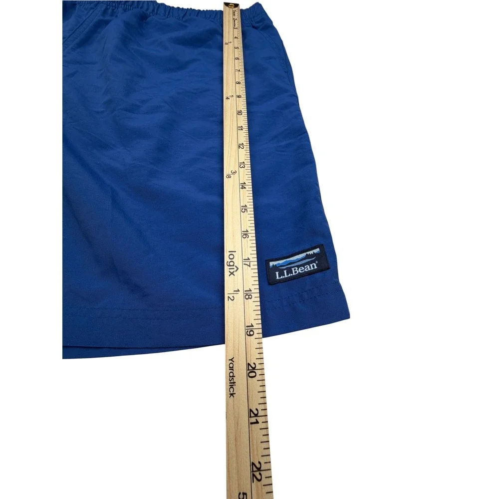 L.L.Bean Men's XL Blue Supplex Sport Shorts Swim Trunks Nylon Mesh Lined Outdoor